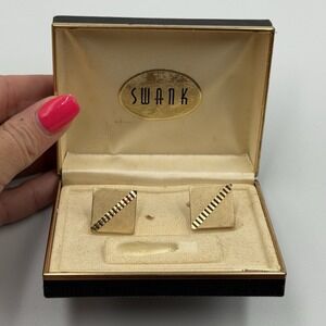 ✨Vintage SWANK Cufflinks (Gold Tone)  In Original‎ Box